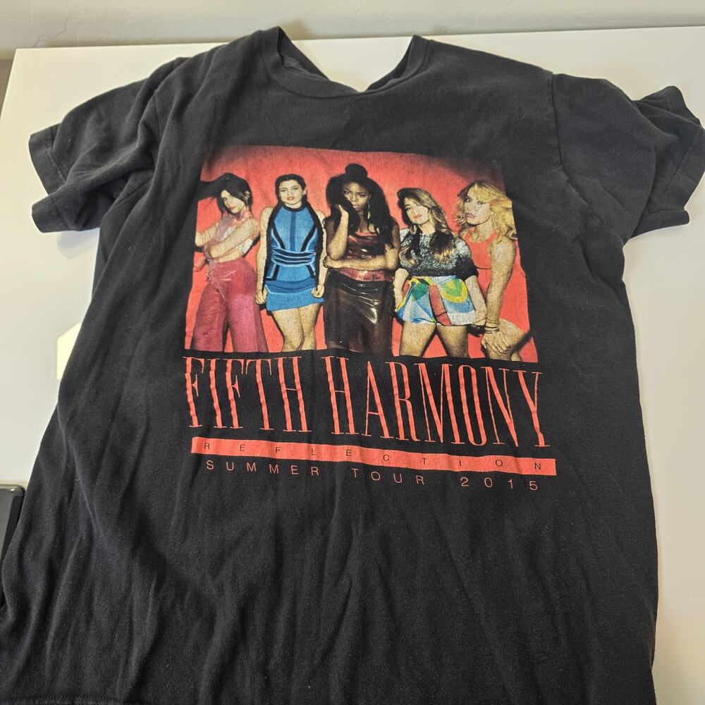 2015 Fifth Harmony 5H Reflection Summer Concert Tour Pop Rock T-Shirt medium
